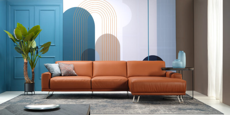 Mellow sofa by ROM in Nevio - Passion fabric