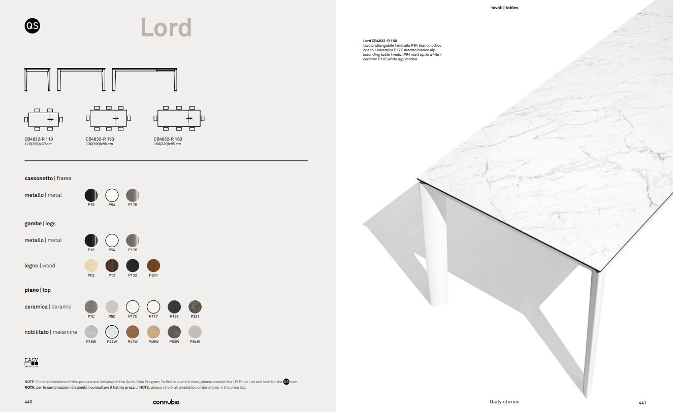 LORD Extendable Table By Connubia Italy 