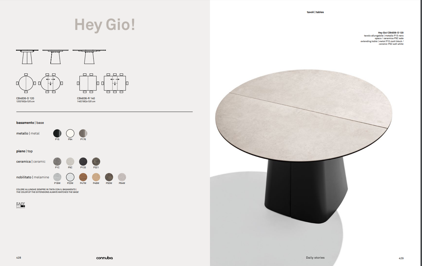 HEY GIO table by Connubia Italy 