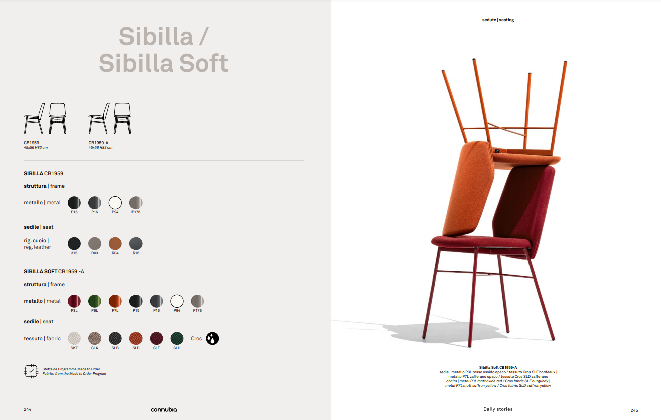 Cb/1959 Sibilla Chair by Connubia | Buy Sibilla Dining Chair