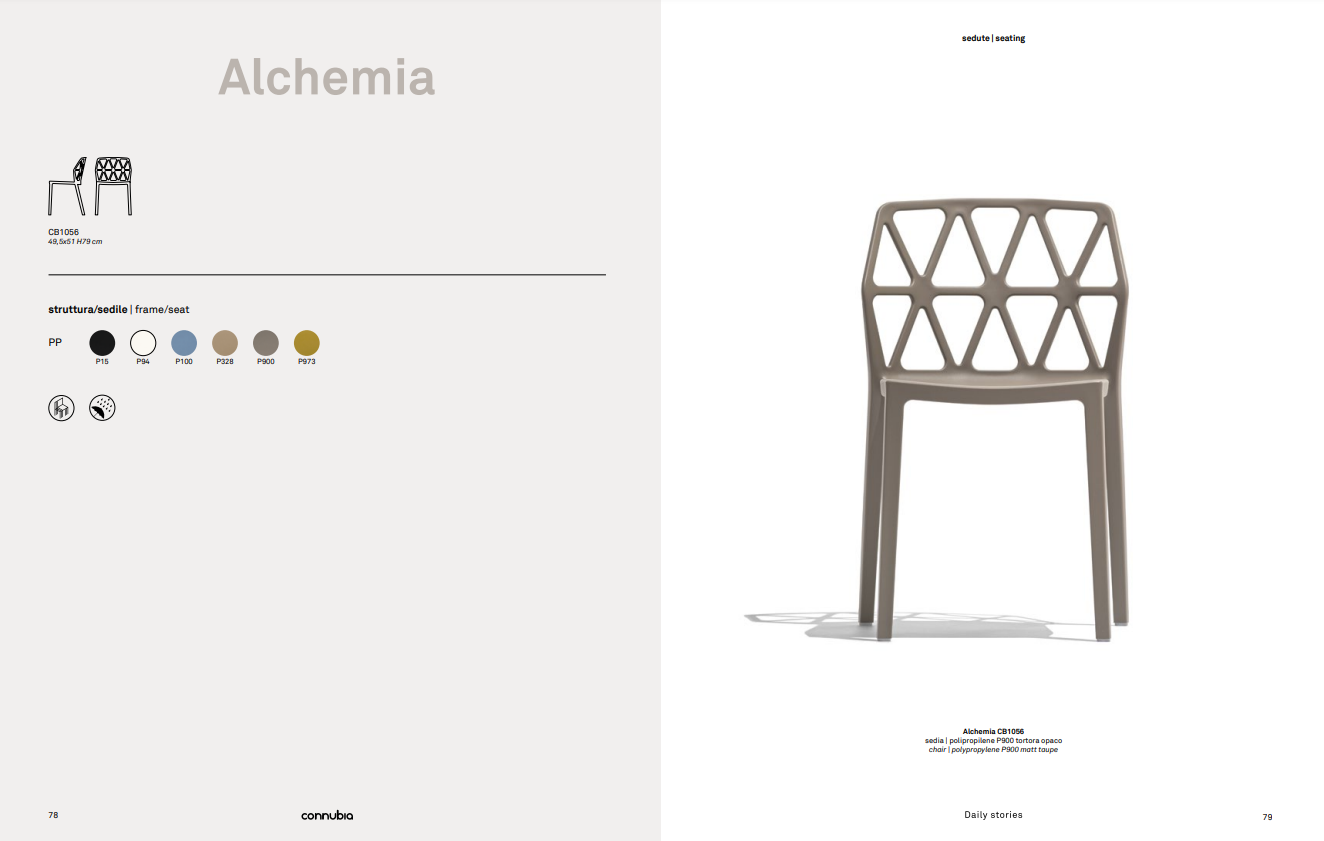 Cb/1056 Alchemia Chair Chair by Dining | Connubia Alchemia